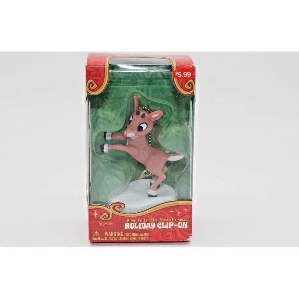2012 Rudolph‎ the Red Nosed Reindeer Holiday Clip On Christmas Mini Figure NEW